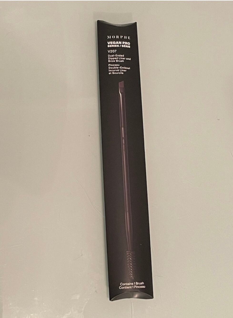 Morphe V207 Dual-Ended Dipped Liner Brow Brush Spoolie Vegan Pro NEW